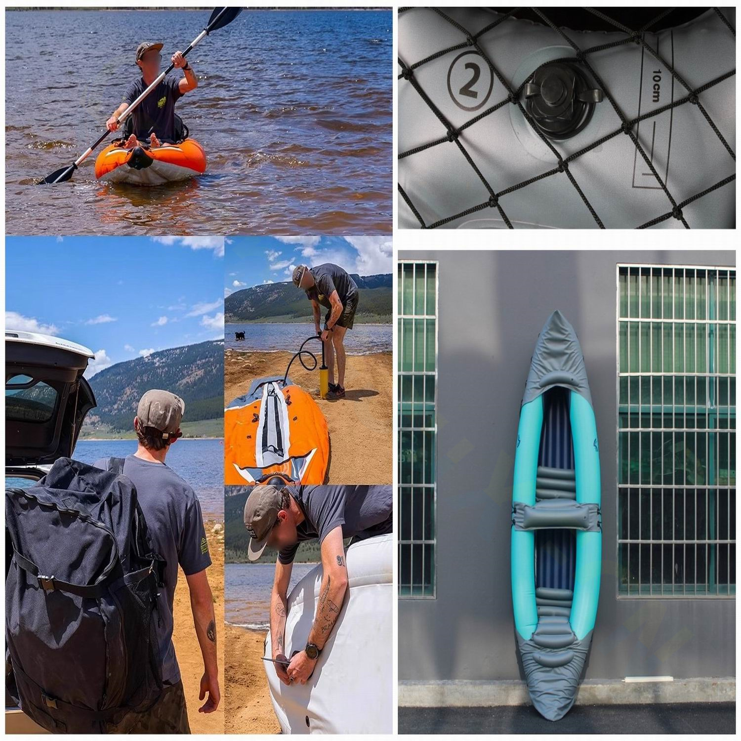 PVC Inflatable Kayak Canoe 1 P - Fishing Kayak Inflatable recensione e prezzo