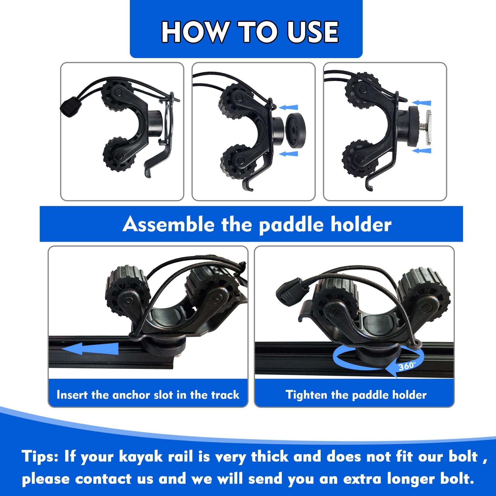 Kayak Rail Paddle Holder Kayak - Fishing Kayak Storage Bag recensione e prezzo
