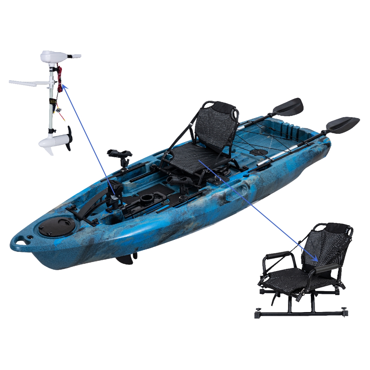 LSF Plastic Rowing Fishing Ele - Fishing Kayak Paddle recensione e prezzo