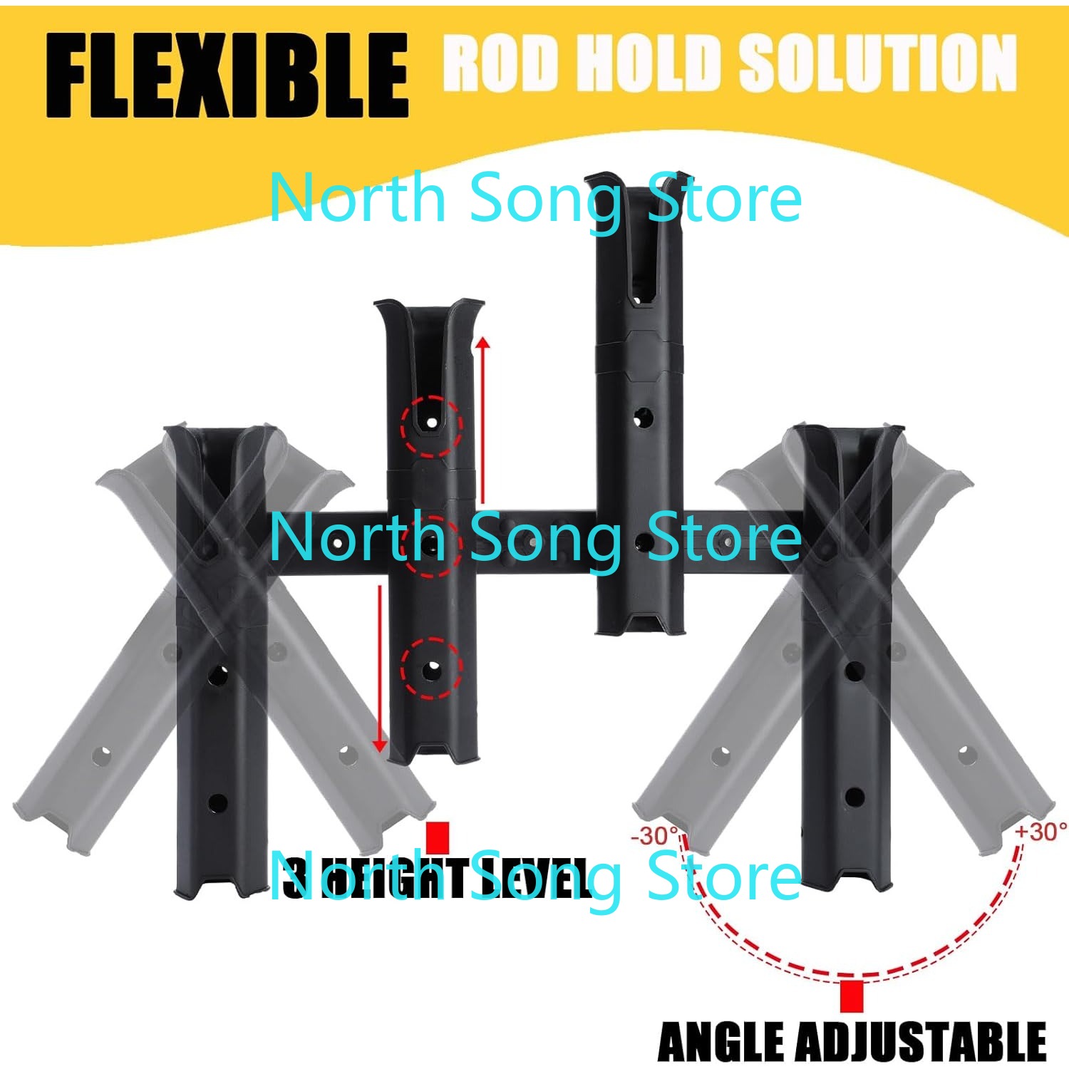 Adjustable Fishing Rod Holders - Fishing Kayak Crate recensione e prezzo