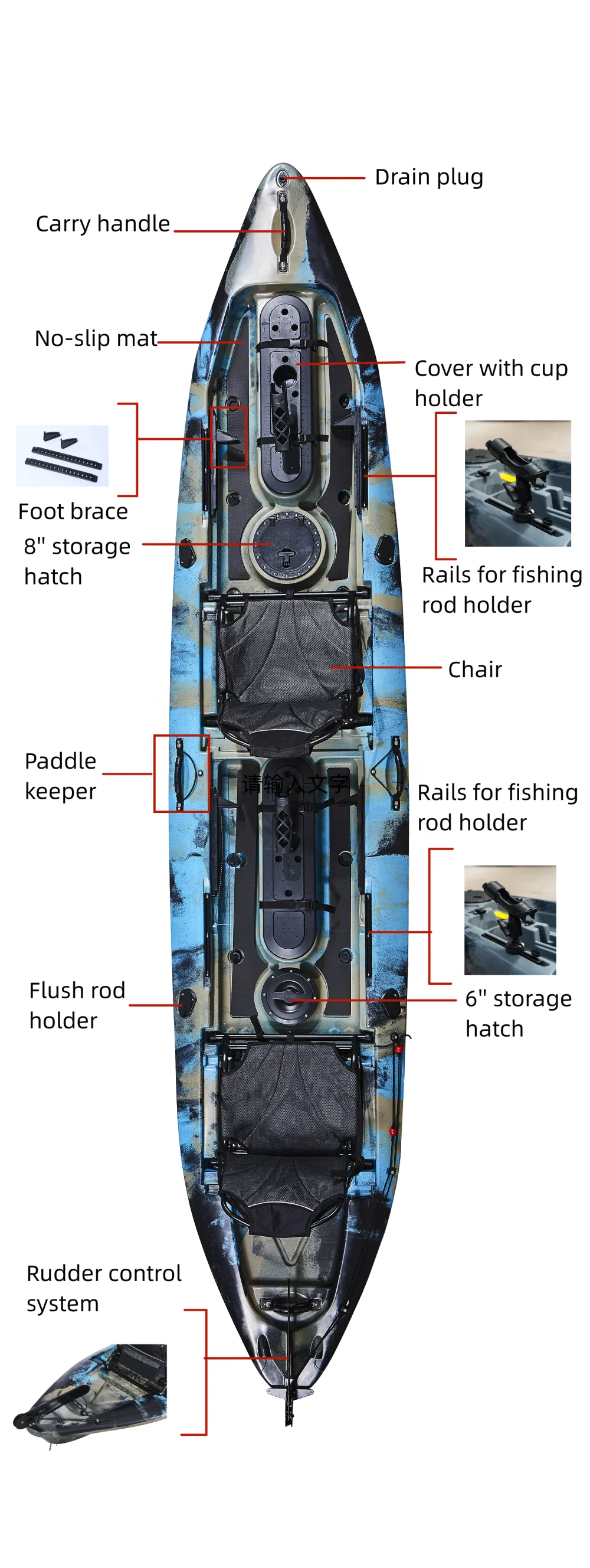 Wholesale 2-Person Plastic Kay - Fishing Kayak Paddle recensione e prezzo