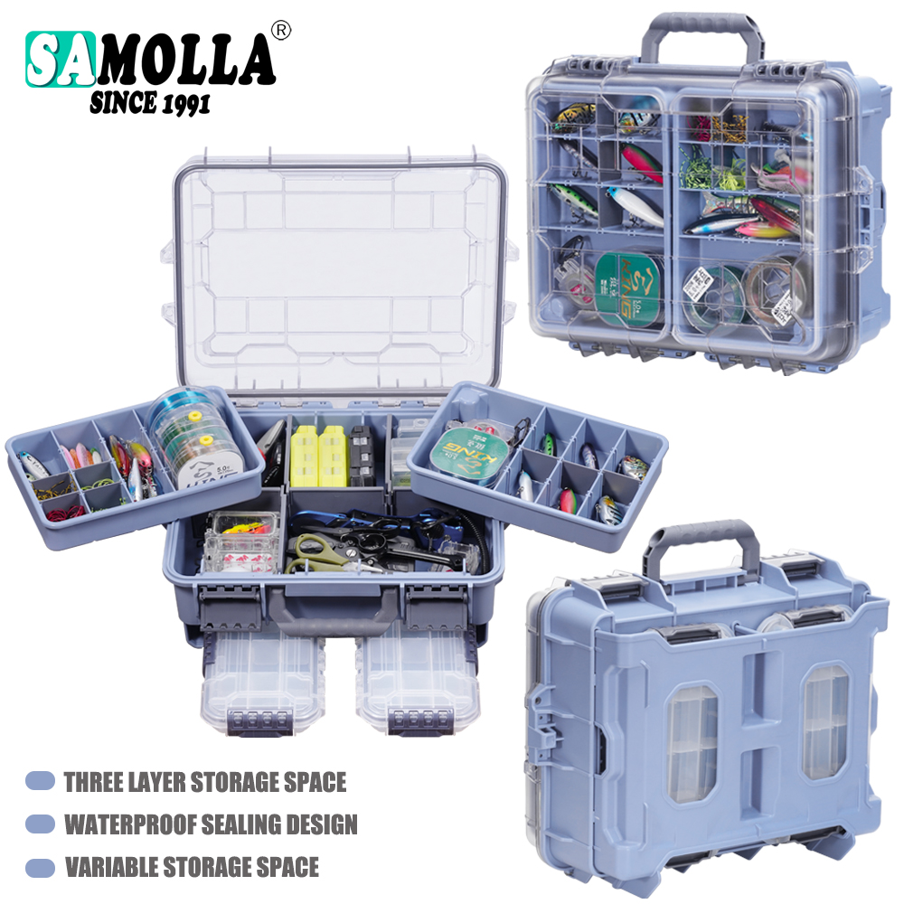 SAMOLLA Fishing Tackle Box Lar - Fishing Kayak Crate recensione e prezzo