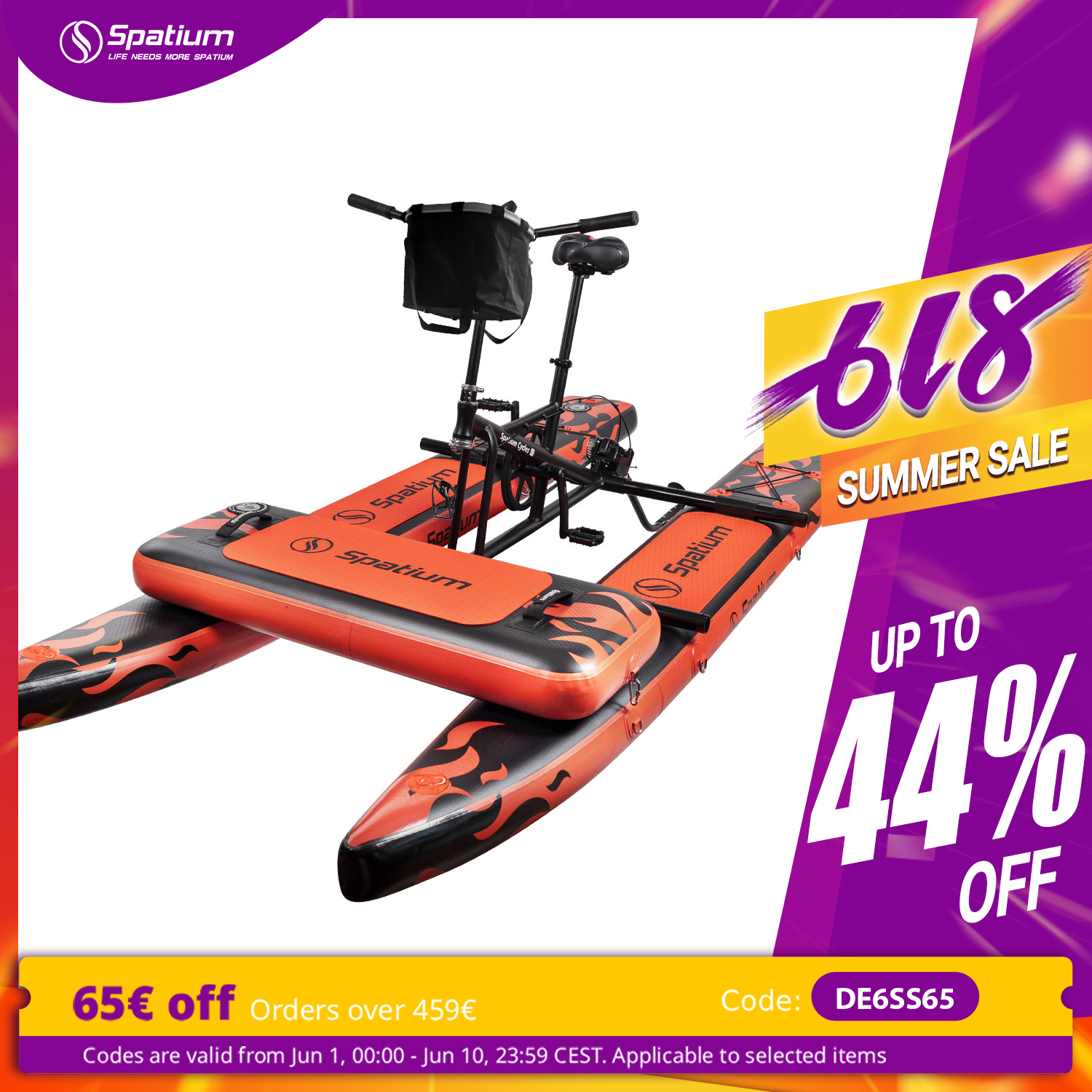 Spatium Sup Water Bike 3.0 Inf - Fishing Kayak Pedal Drive recensione e prezzo