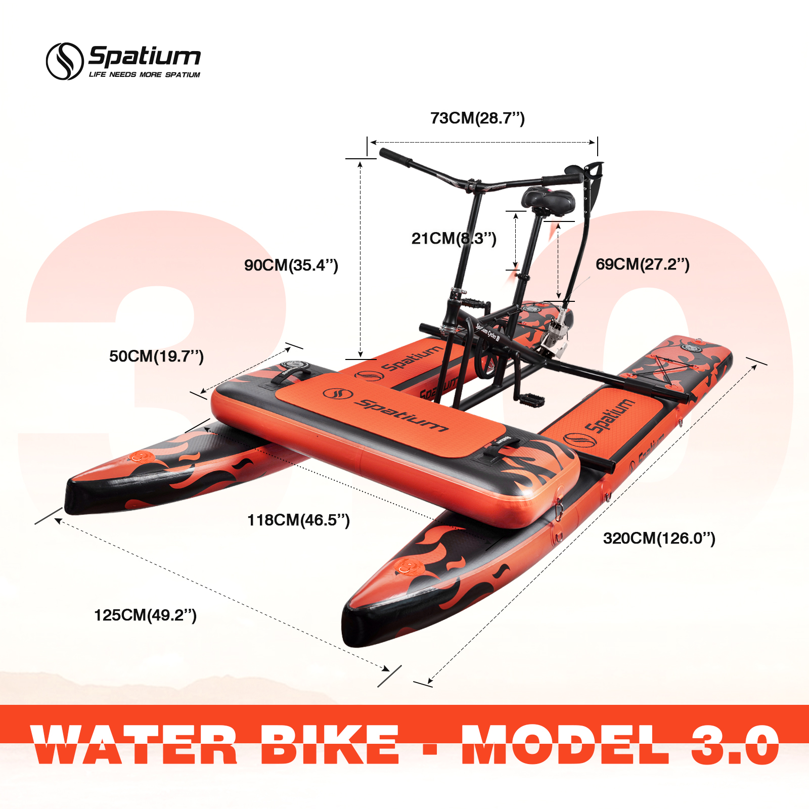 Spatium Sup Water Bike 3.0 Inf - Fishing Kayak Pedal Drive recensione e prezzo